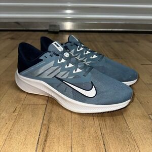 Nike Sneakers Men's Size 12 Gray Blue Quest 3 Swoosh Logo Running Gym Training